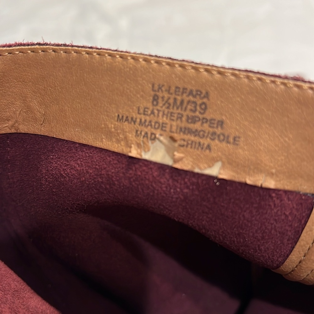 Lucky brand maroon suede boots light western - Picture 11 of 11